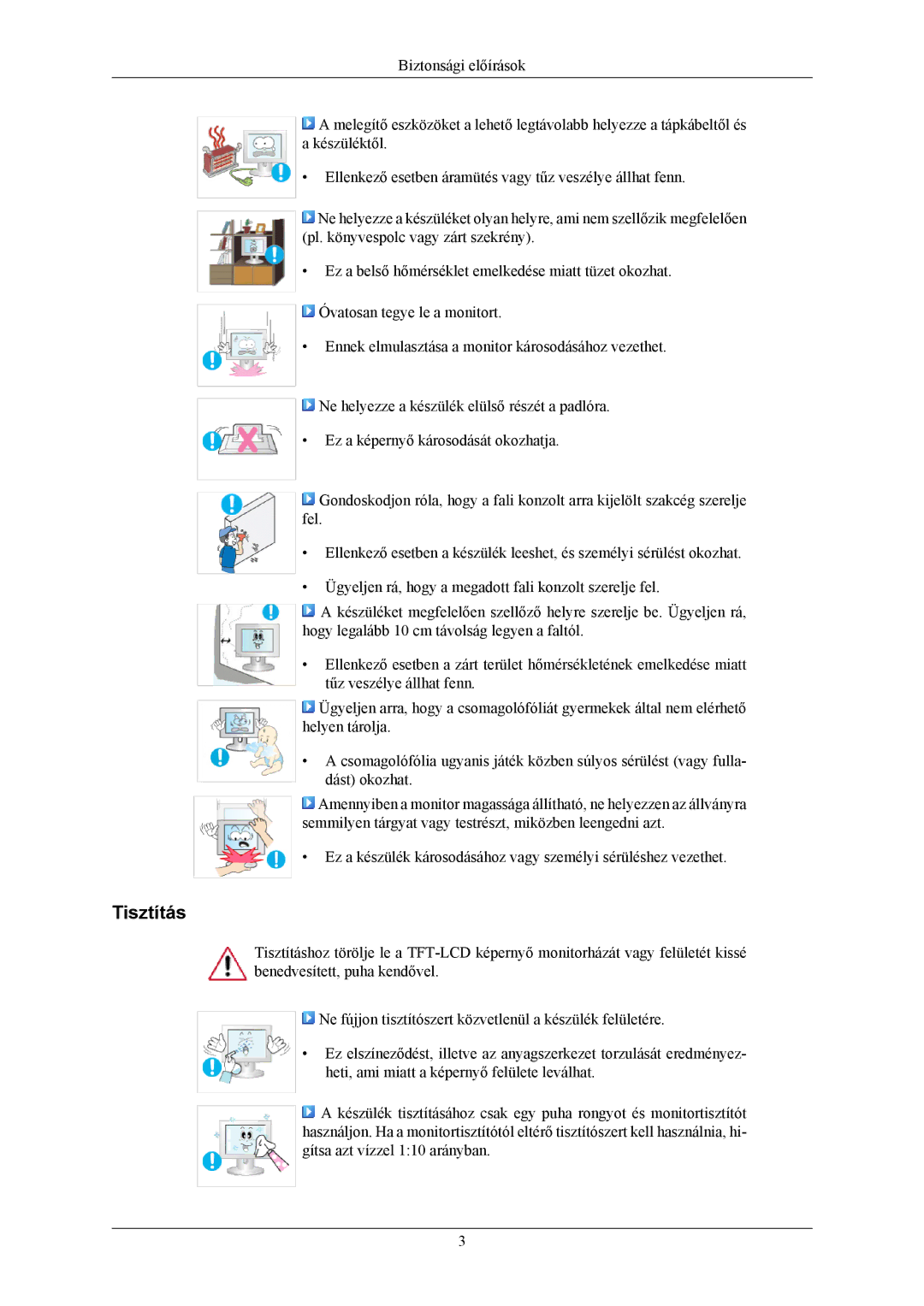 Samsung LS19LIUKFV/EN, LS20LIUJFV/EN manual Tisztítás 