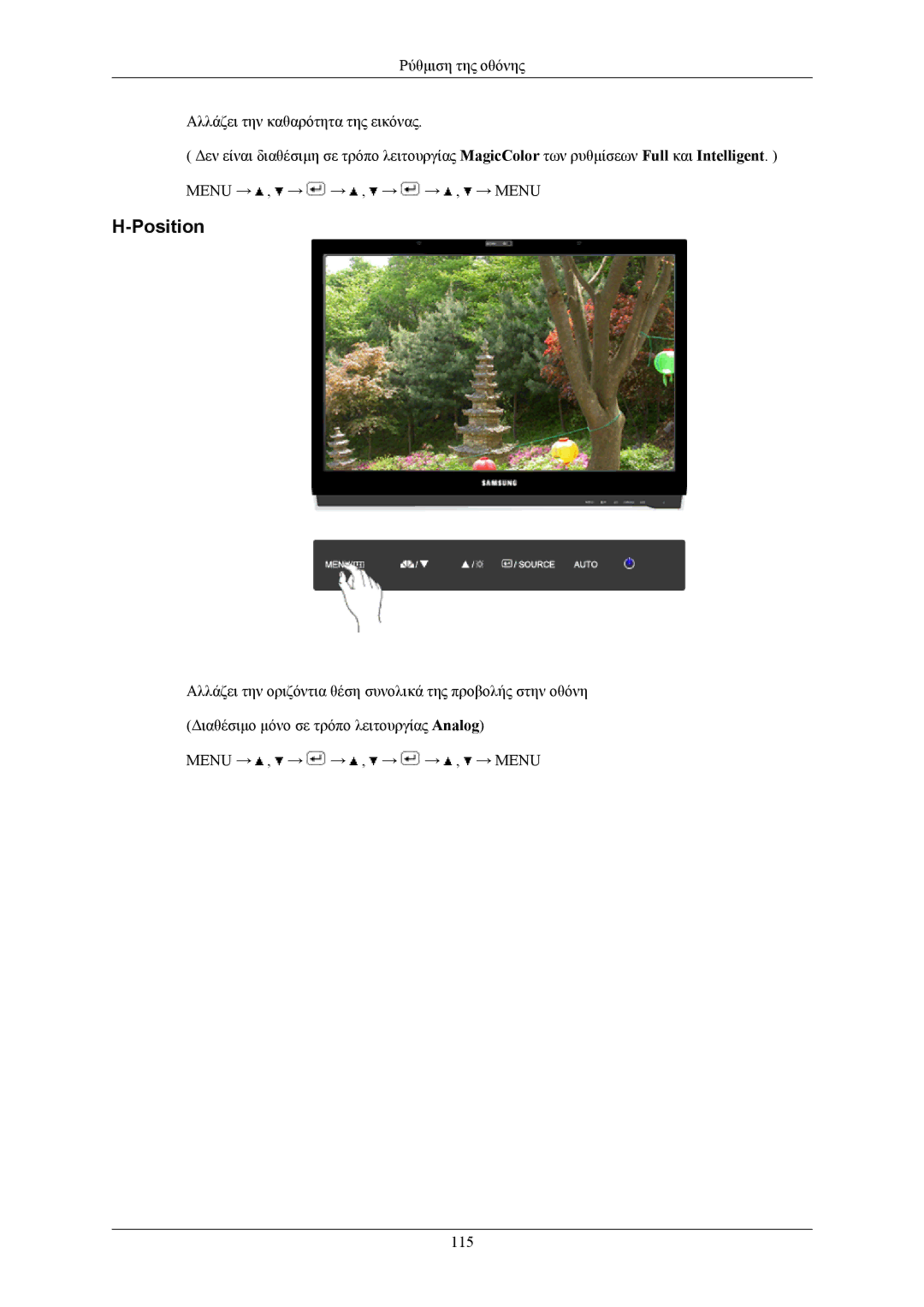 Samsung LS19LIUKFV/EN manual Position 