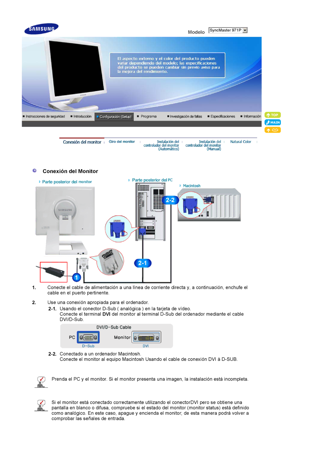 Samsung LS19MBXXHV/EDC, LS19MBPXFV/EDC, LS19MBXXFV/EDC, LS19MBPXHV/EDC manual Conexión del Monitor 