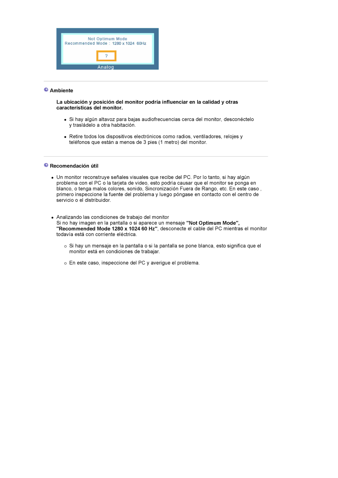 Samsung LS19MBXXHV/EDC, LS19MBPXFV/EDC, LS19MBXXFV/EDC, LS19MBPXHV/EDC manual Recomendación útil 