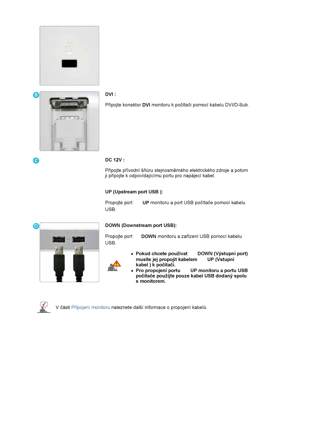 Samsung LS19MBPXHV/EDC, LS19MBPXFV/EDC, LS19MBXXFV/EDC, LS19MBXXHV/EDC manual UP Upstream port USB, Down Downstream port USB 