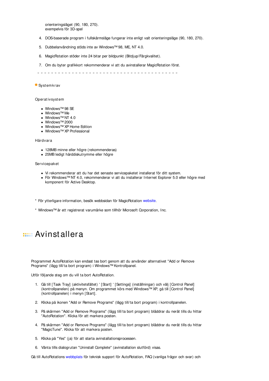 Samsung LS19MBXXHV/EDC, LS19MBPXFV/EDC, LS19MBXXFV/EDC, LS19MBPXHV/EDC manual Hårdvara, Servicepaket 