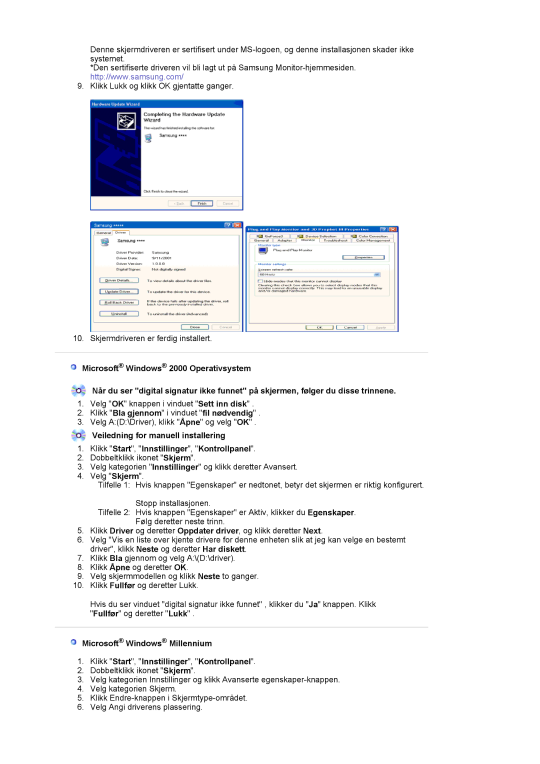 Samsung LS19MBPXHV/EDC, LS19MBPXFV/EDC, LS19MBXXFV/EDC, LS19MBXXHV/EDC manual Klikk Bla gjennom i vinduet fil nødvendig 