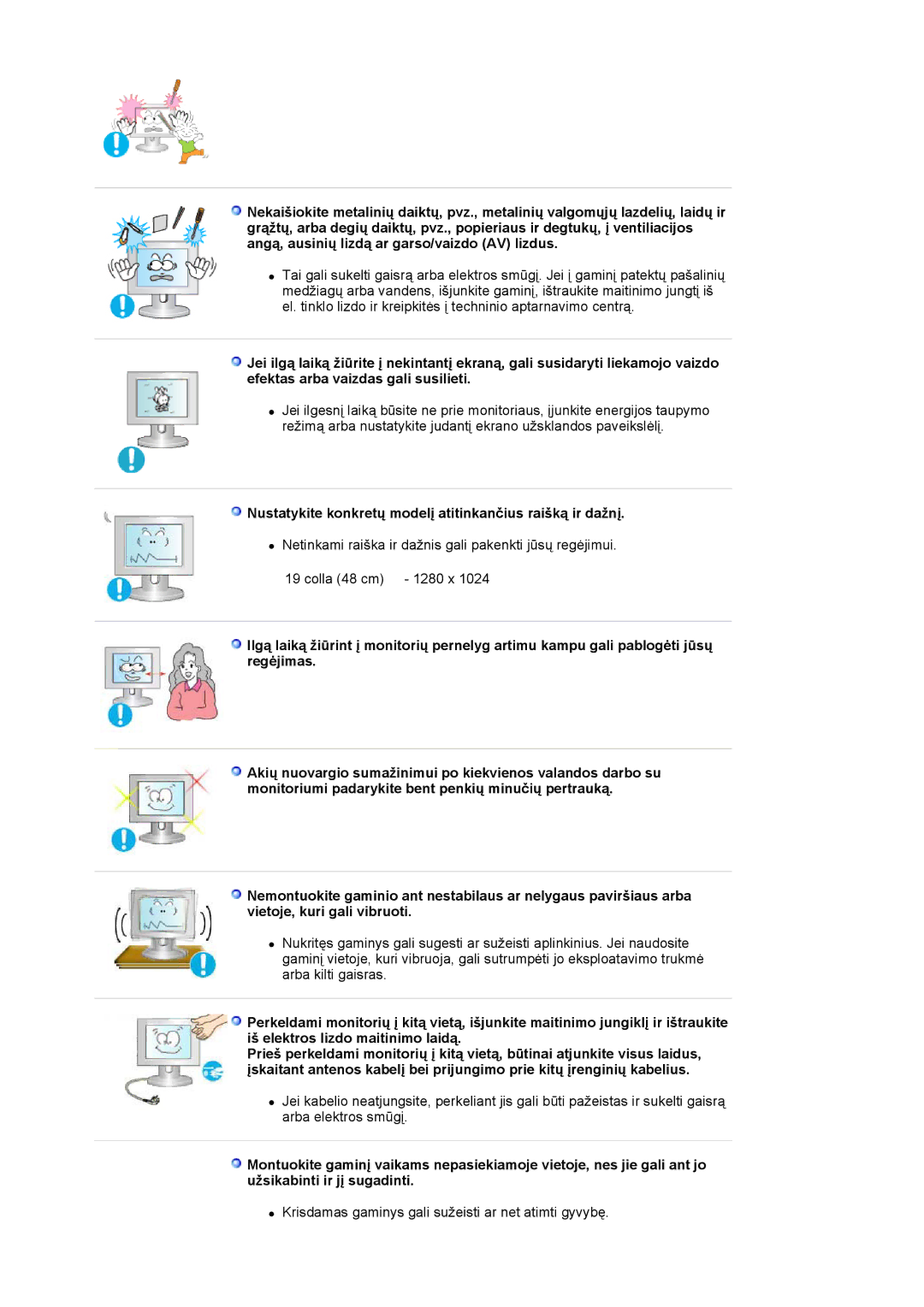 Samsung LS19MBPXFV/EDC, LS19MBXXFV/EDC, LS19MBPXHV/EDC manual Nustatykite konkretų modelį atitinkančius raišką ir dažnį 