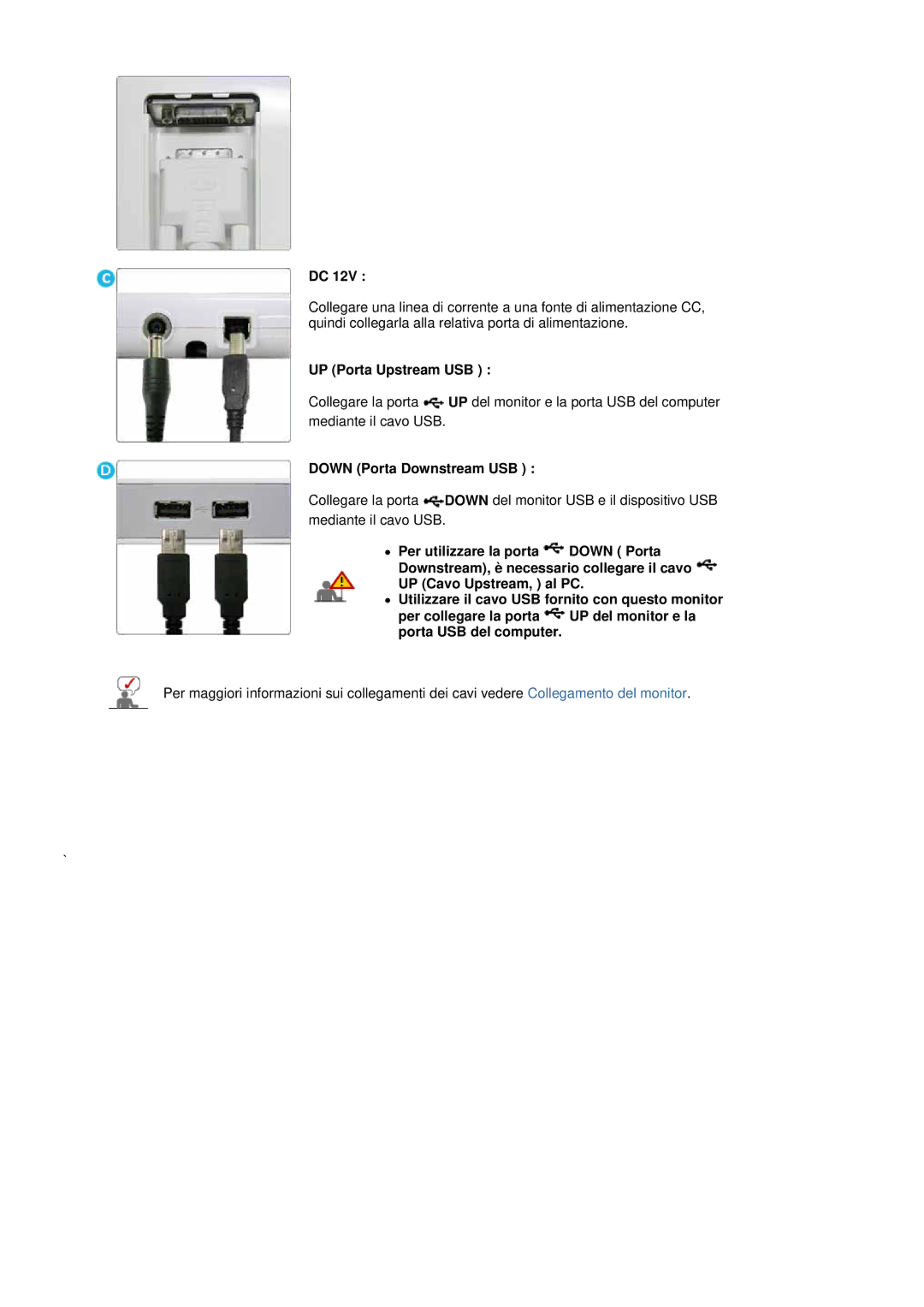 Samsung LS19MBXXFV/EDC, LS19MBPXHV/EDC, LS19MBXXHV/EDC manual UP Porta Upstream USB, Down Porta Downstream USB 