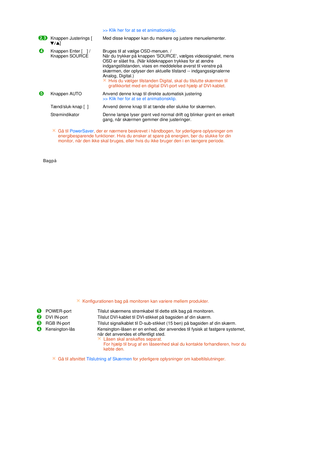 Samsung LS19MEDSBQ/EDC, LS17MEDSBQ/EDC manual Bagpå 