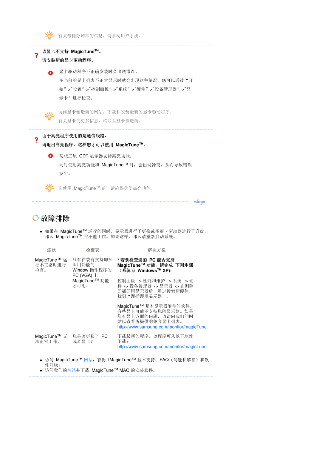 Samsung LS17MEDSBQ/EDC, LS19MEDSBQ/EDC manual 检查表 