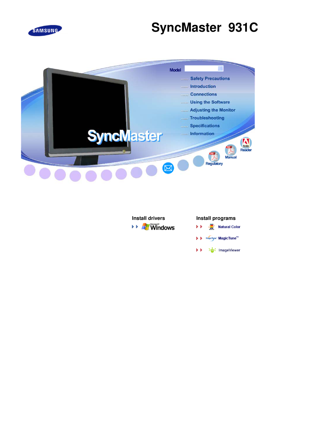 Samsung LS19MEPSFV/XSA, LS19MEPSFV/EDC, LS19MEPSFV/XSG, LS19MEPSFV/ILC manual SyncMaster 931C 