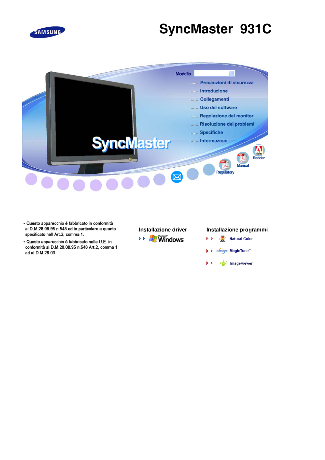 Samsung LS19MEPSFV/EDC manual SyncMaster 931C 