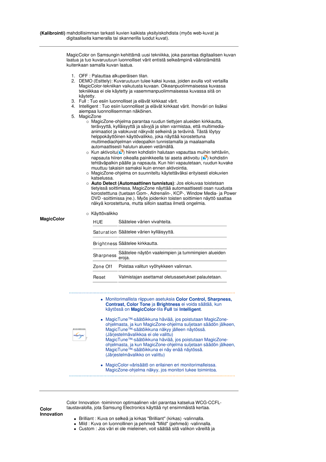 Samsung LS19MEPSFV/EDC manual Hue 