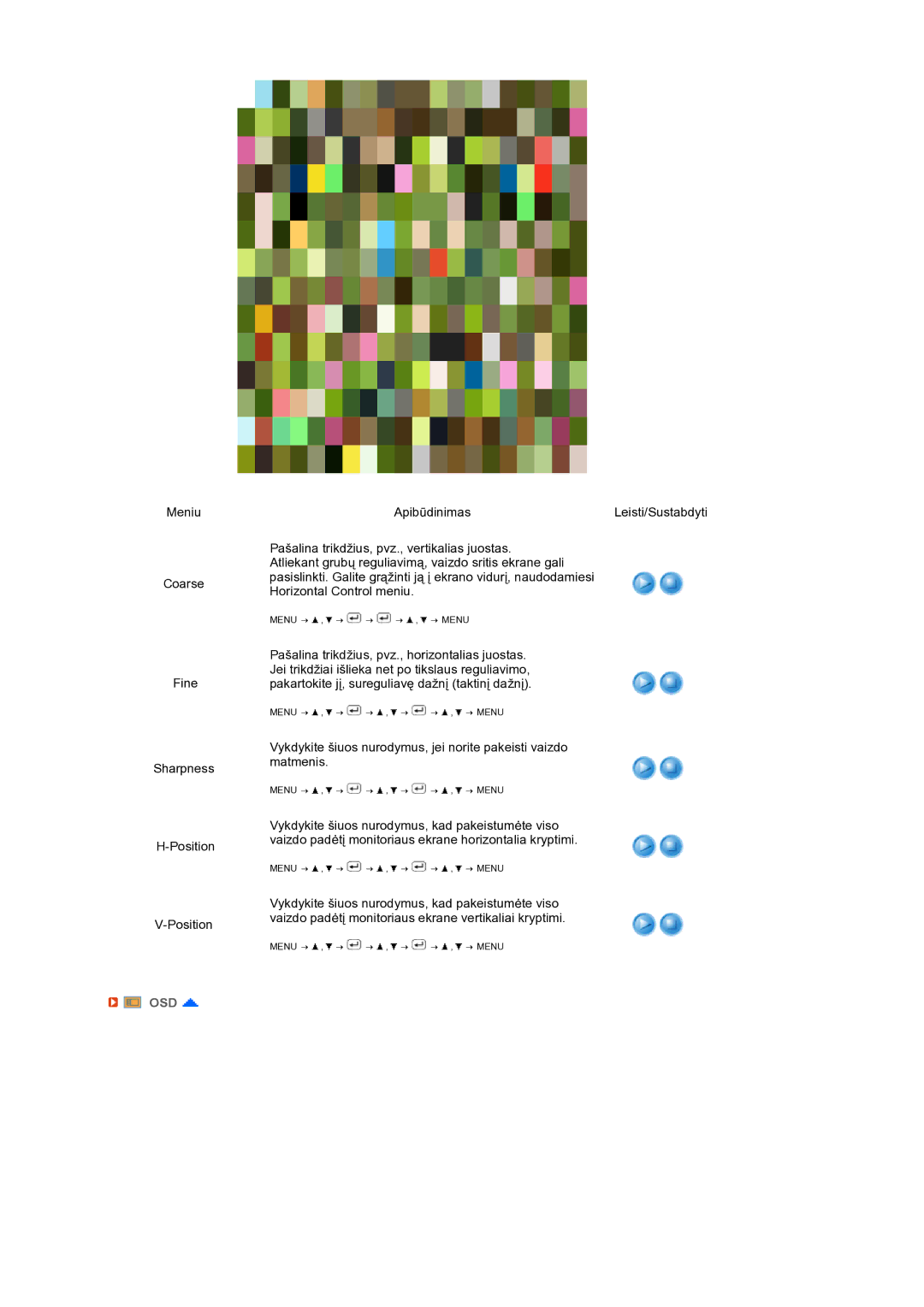 Samsung LS19MEPSFV/EDC manual Osd 