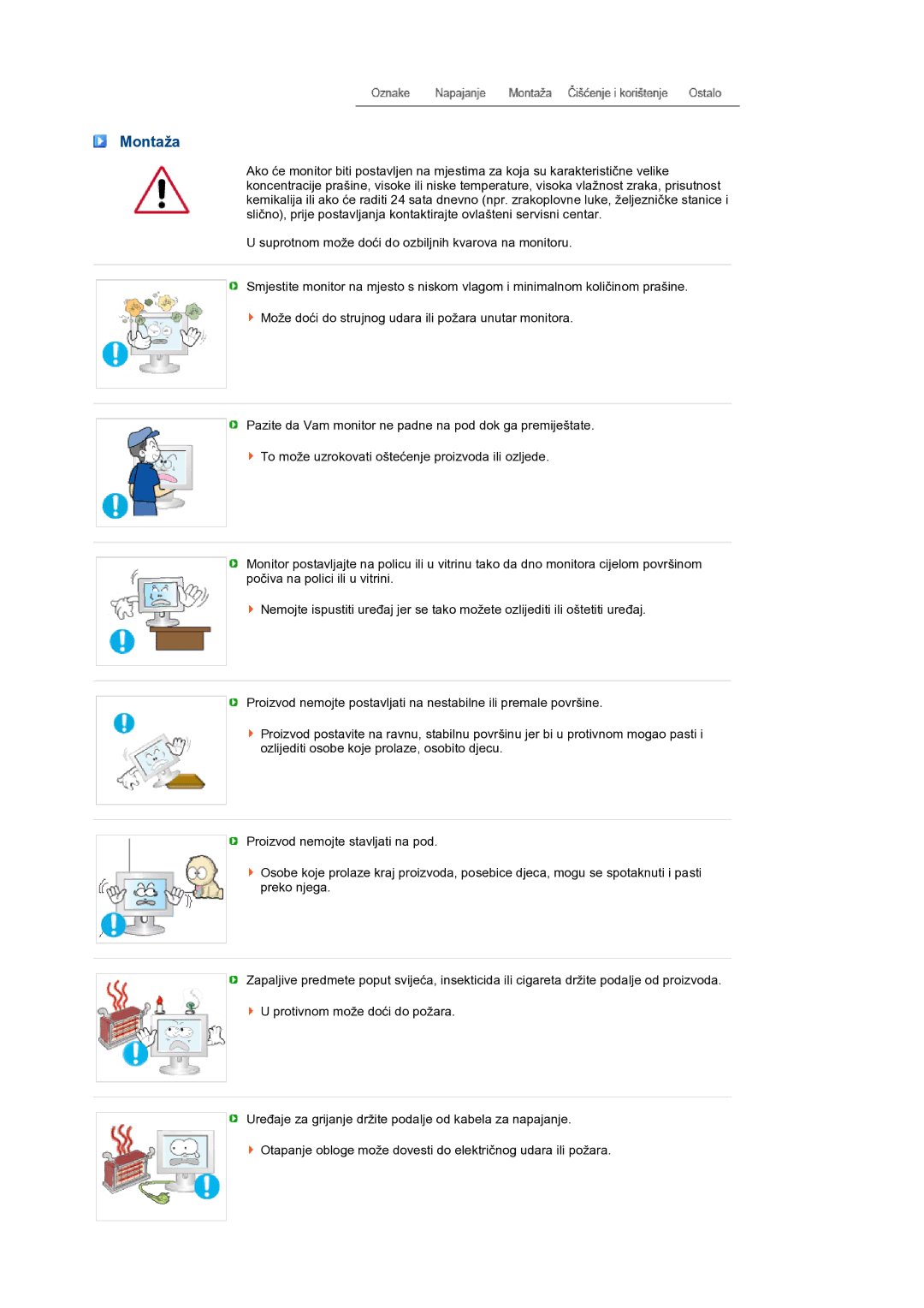 Samsung LS19MEPSFV/EDC manual Montaža 