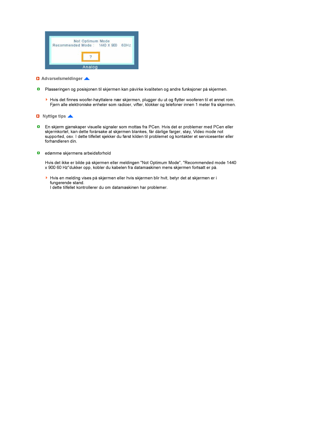 Samsung LS19MEWSFV/EDC manual Nyttige tips 