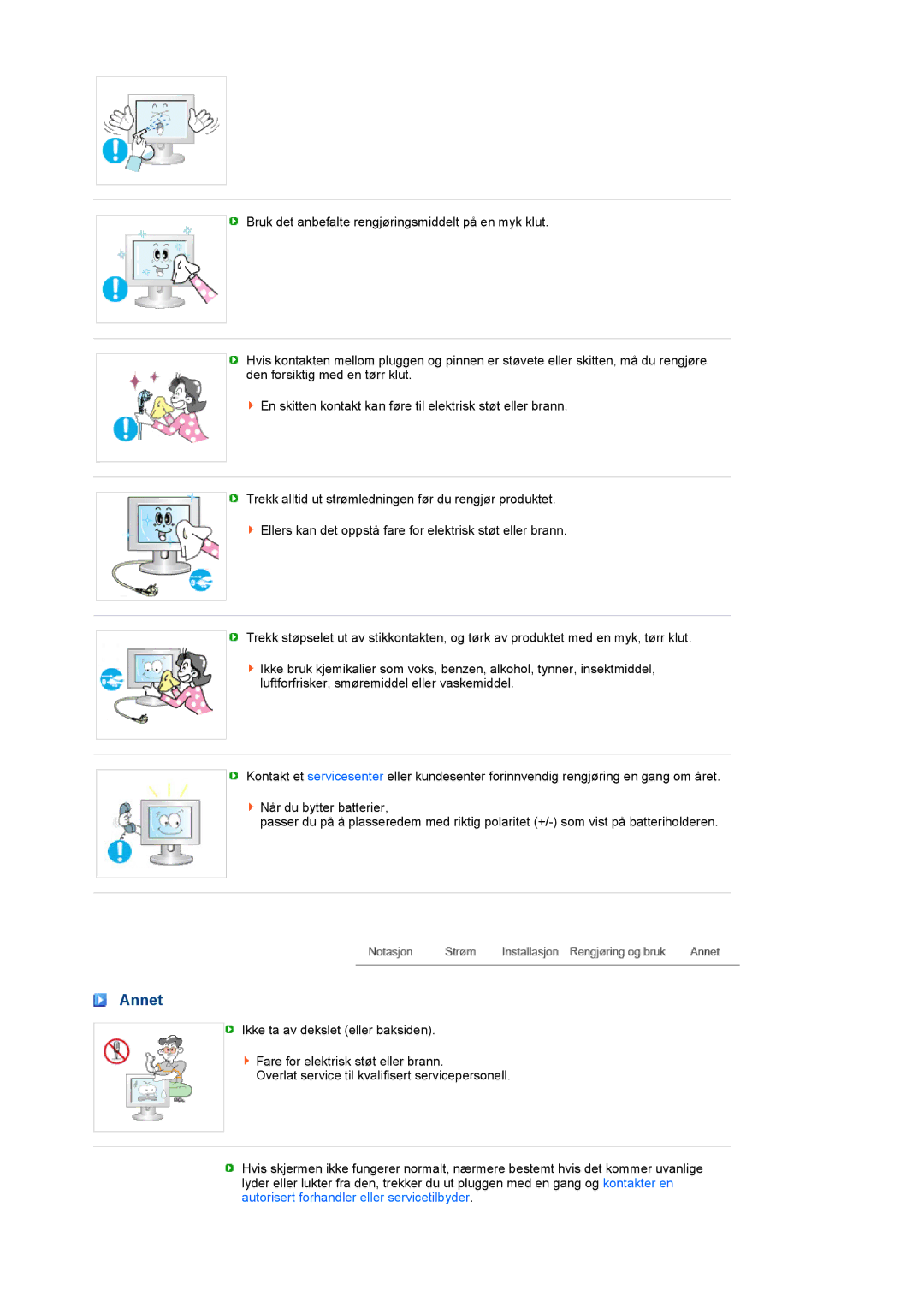 Samsung LS19MEWSFV/EDC manual Annet 