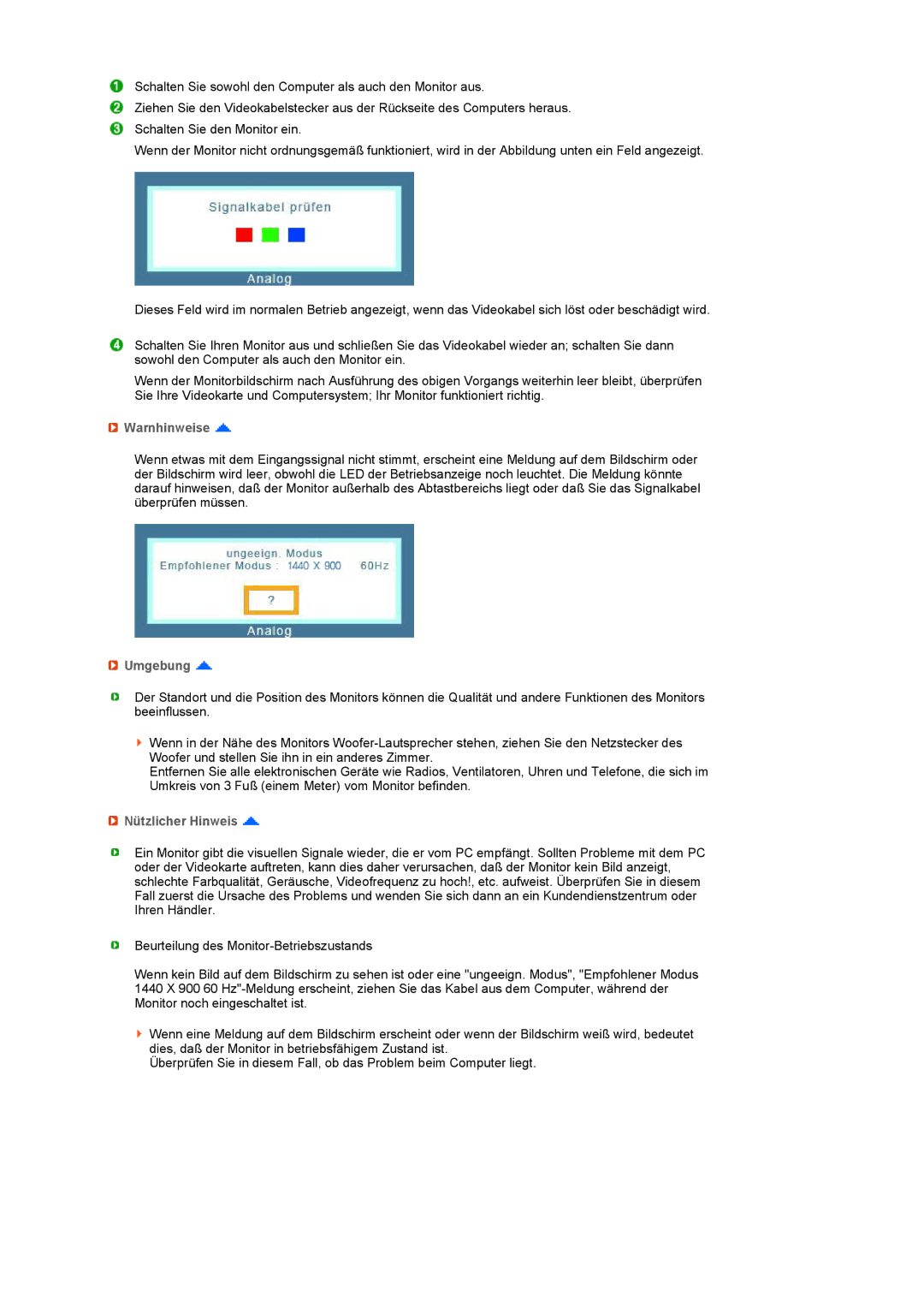 Samsung LS19MEXSFV/EDC manual Warnhinweise, Umgebung, Nützlicher Hinweis 