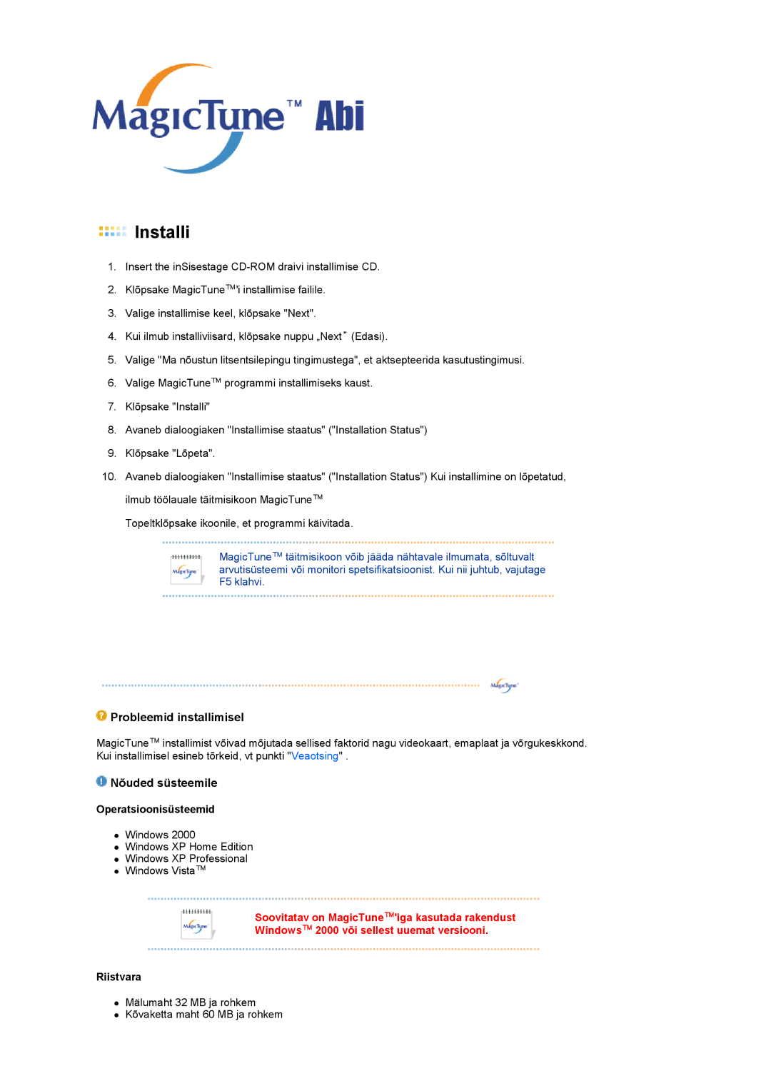 Samsung LS19MEXSFV/EDC manual Installi 