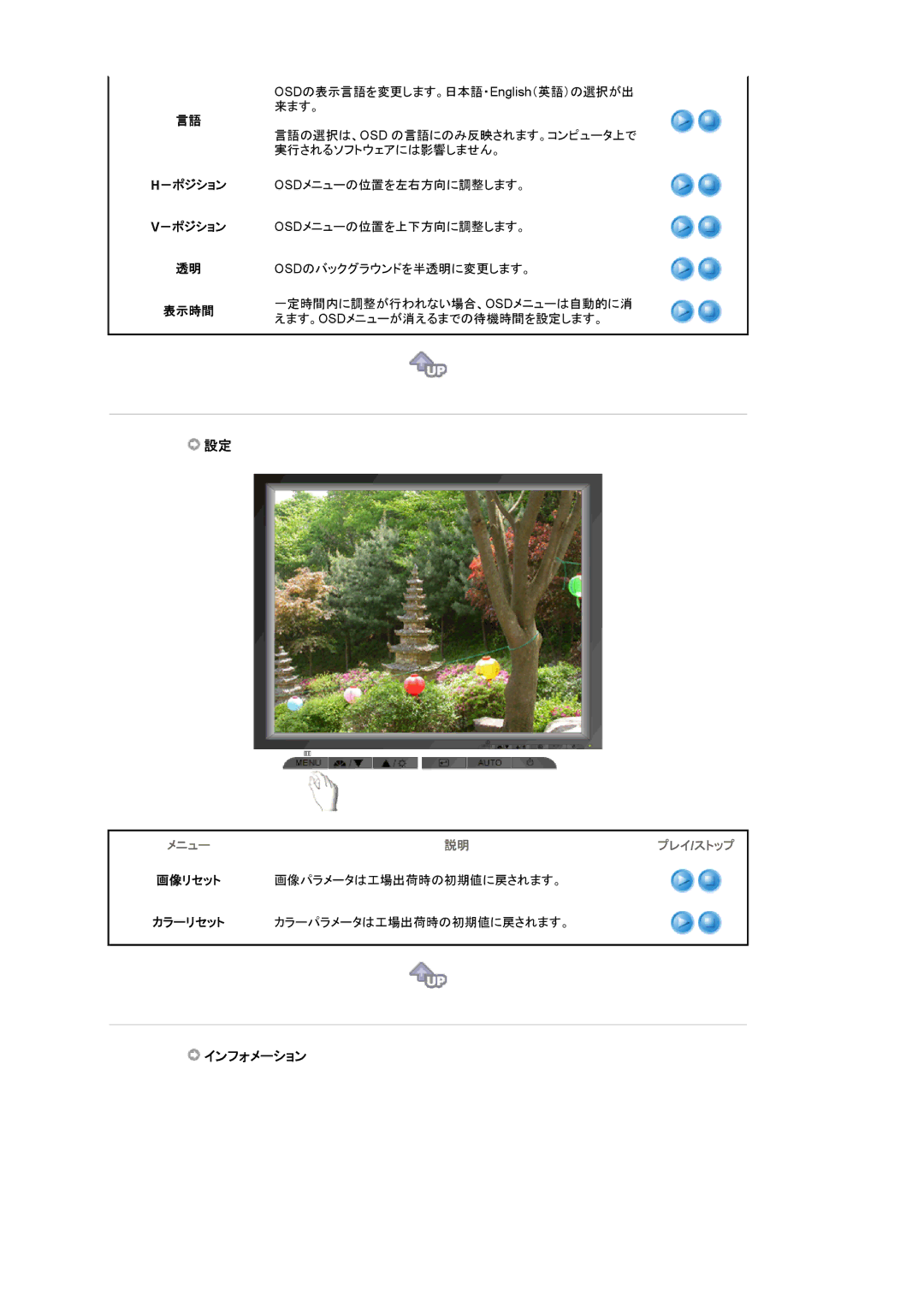 Samsung LS19MJAKSZ/XSJ, LS19MJAKNZ/XSJ, LS19MJAKBZ/XSJ manual インフォメーション, 表示時間 