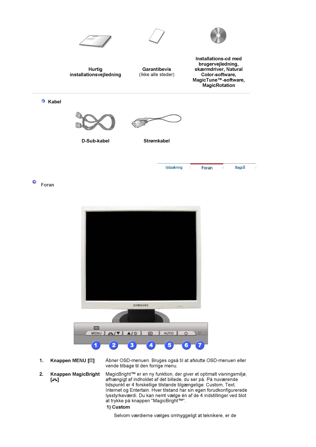 Samsung LS19MJAKSZ/EDC manual Foran 