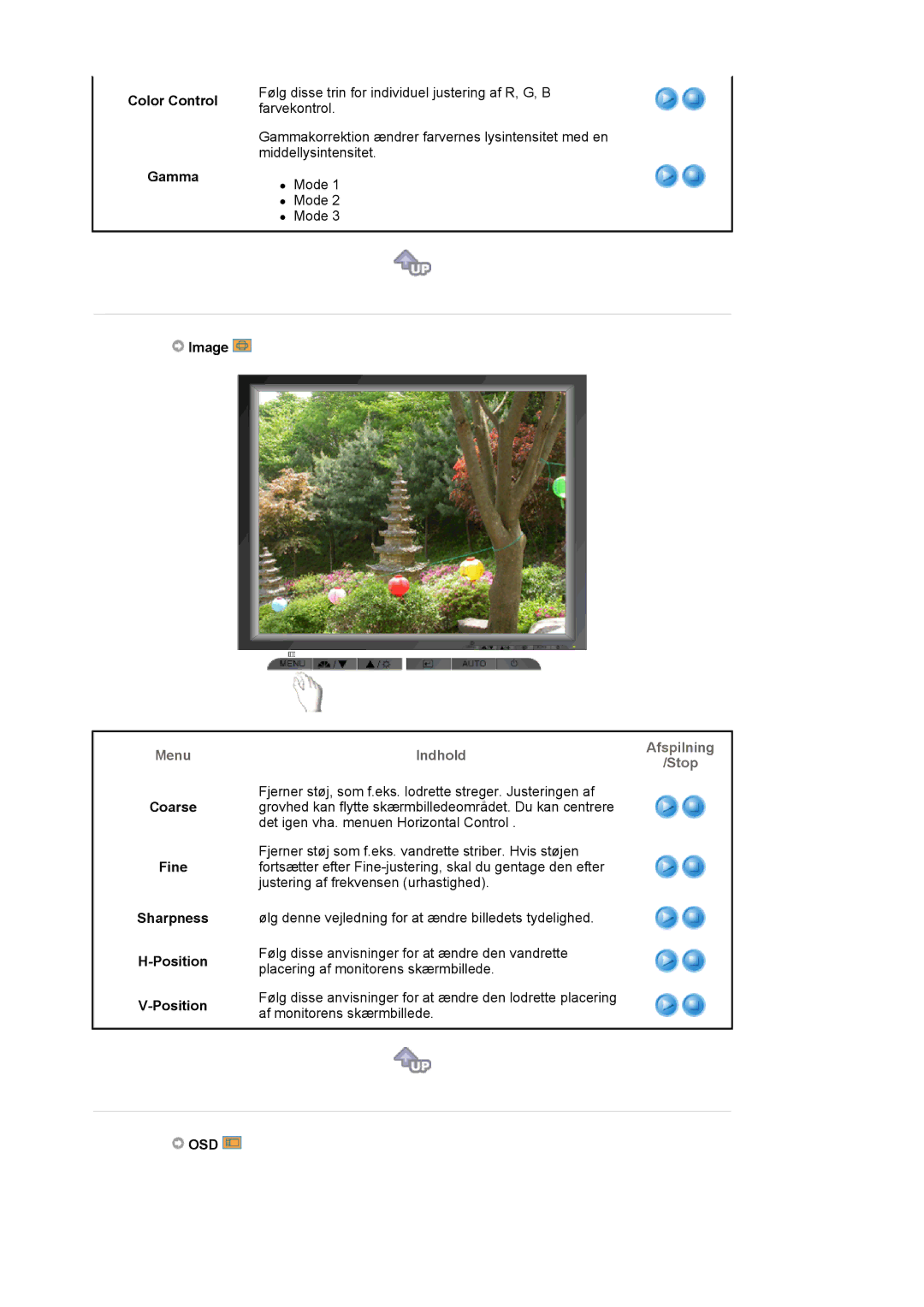 Samsung LS19MJAKSZ/EDC manual Color Control, Gamma, Image, Coarse Fine Sharpness Position, Osd 