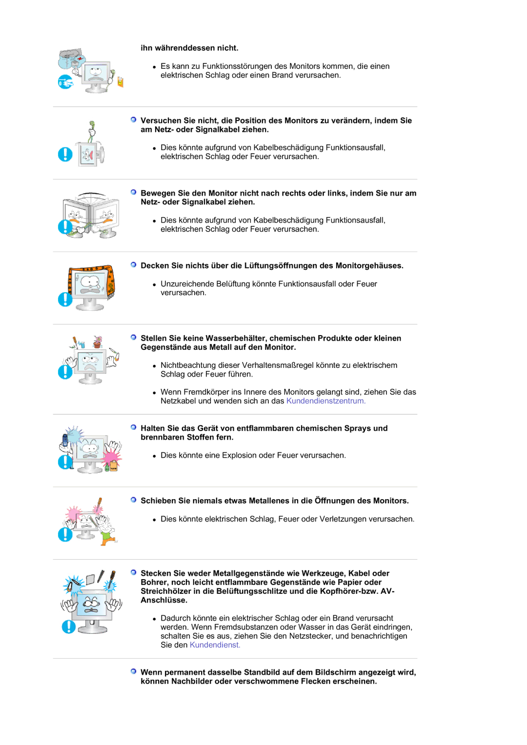 Samsung MJ19ESTSB/EDC, LS19MJQKSQ/EDC, MJ19ESKSB/EDC manual Ihn währenddessen nicht 