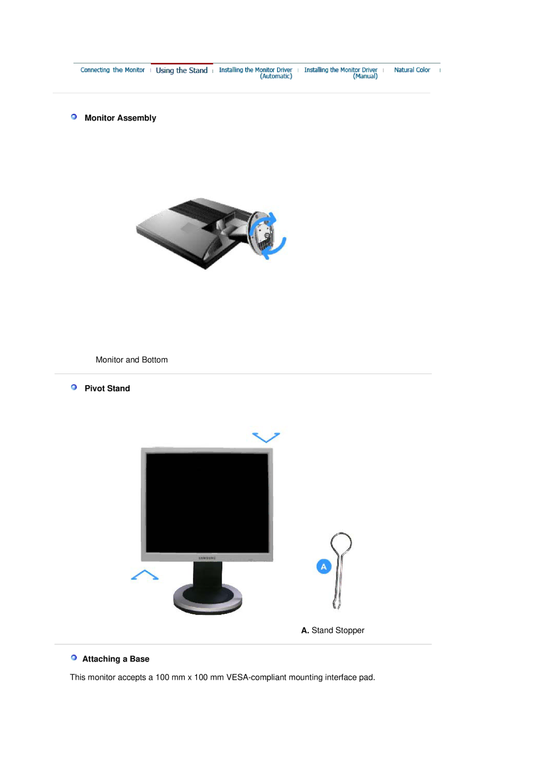 Samsung LS19MJQTSQ/EDC manual Monitor Assembly 