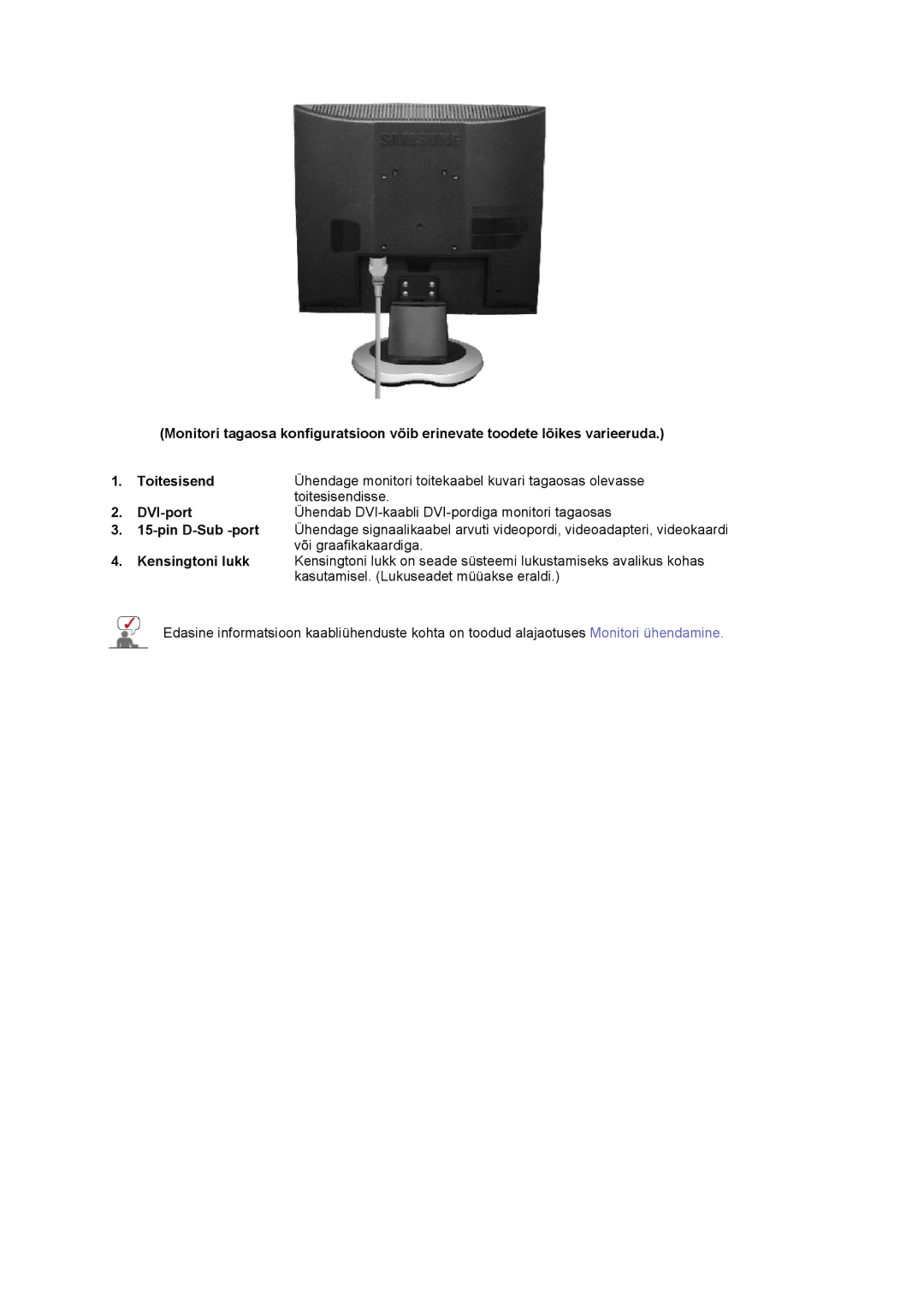 Samsung LS19MJQTSQ/EDC manual DVI-port 