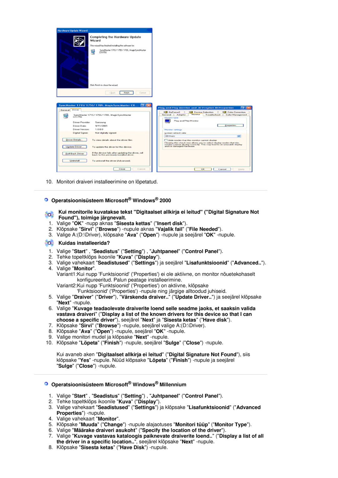 Samsung LS19MJQTSQ/EDC manual Tehke topeltklõps ikoonile Kuva Display 