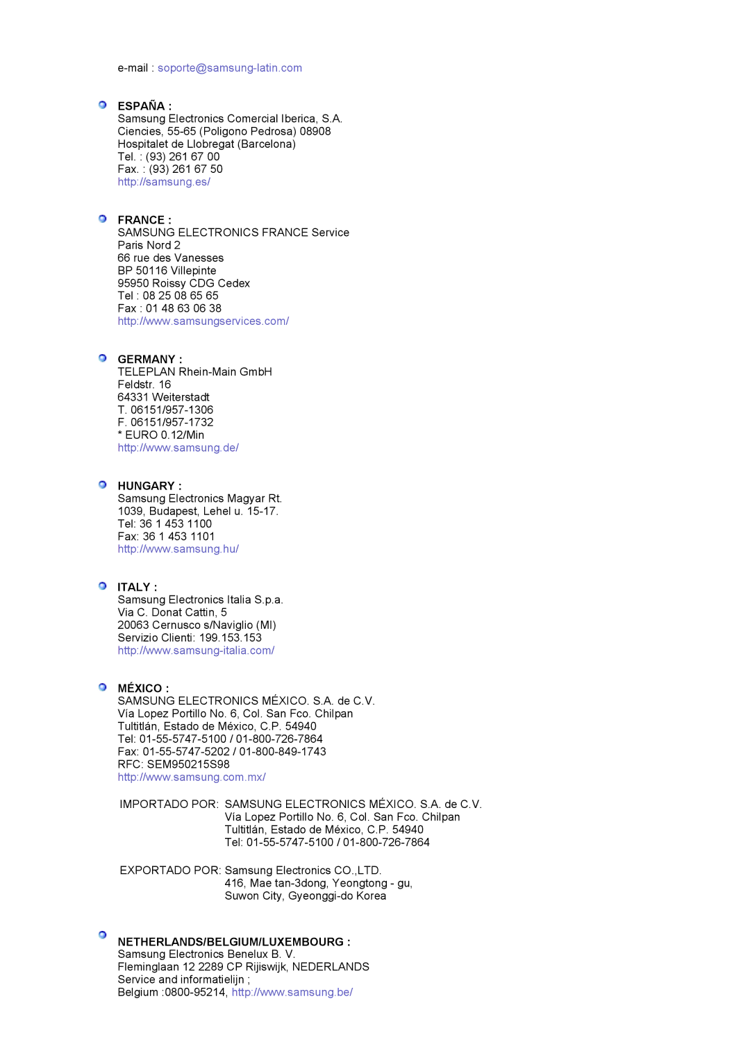 Samsung LS19MJQTSQ/EDC manual Germany 