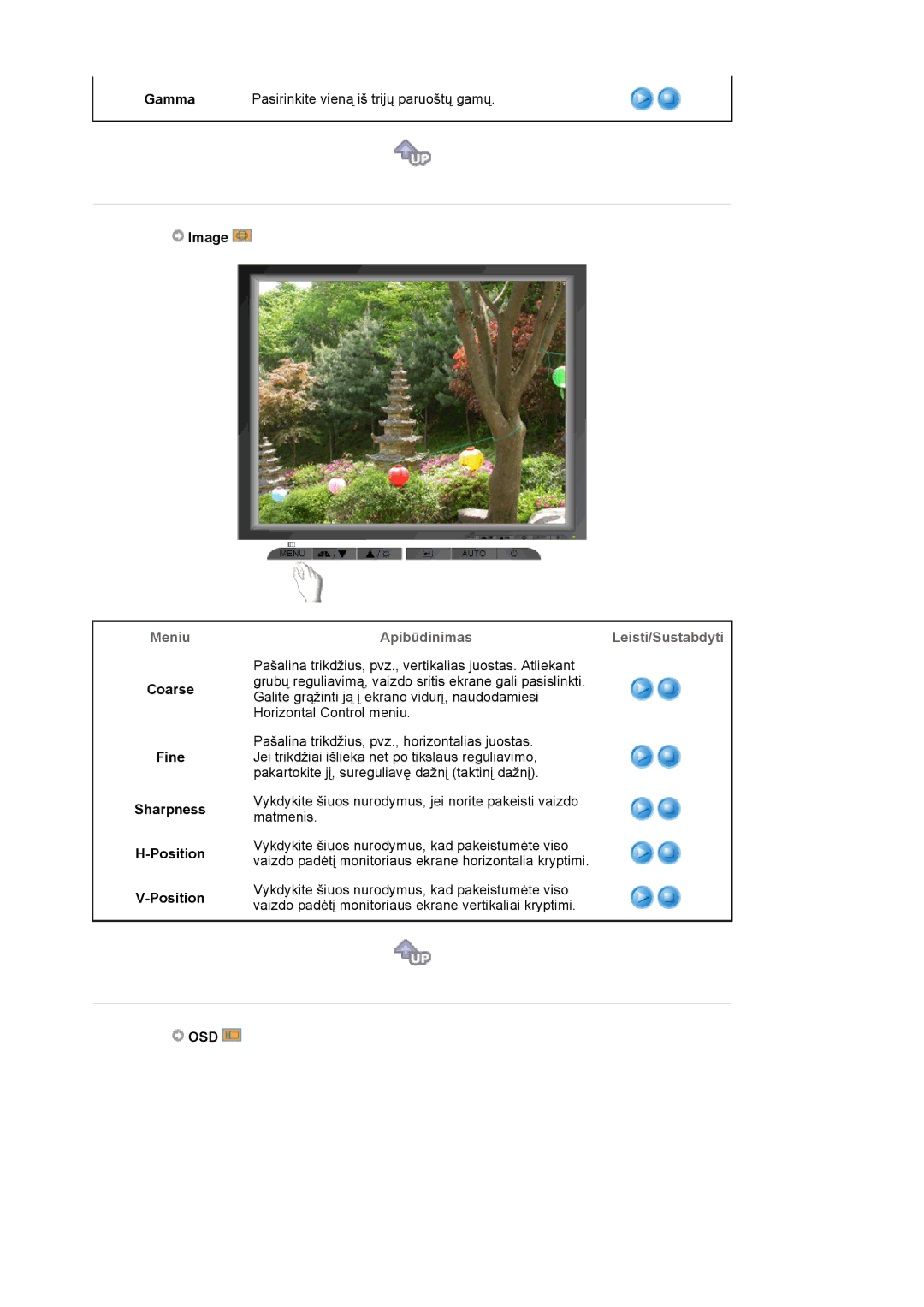 Samsung LS19MJQTSQ/EDC manual Coarse, Fine Sharpness Position 