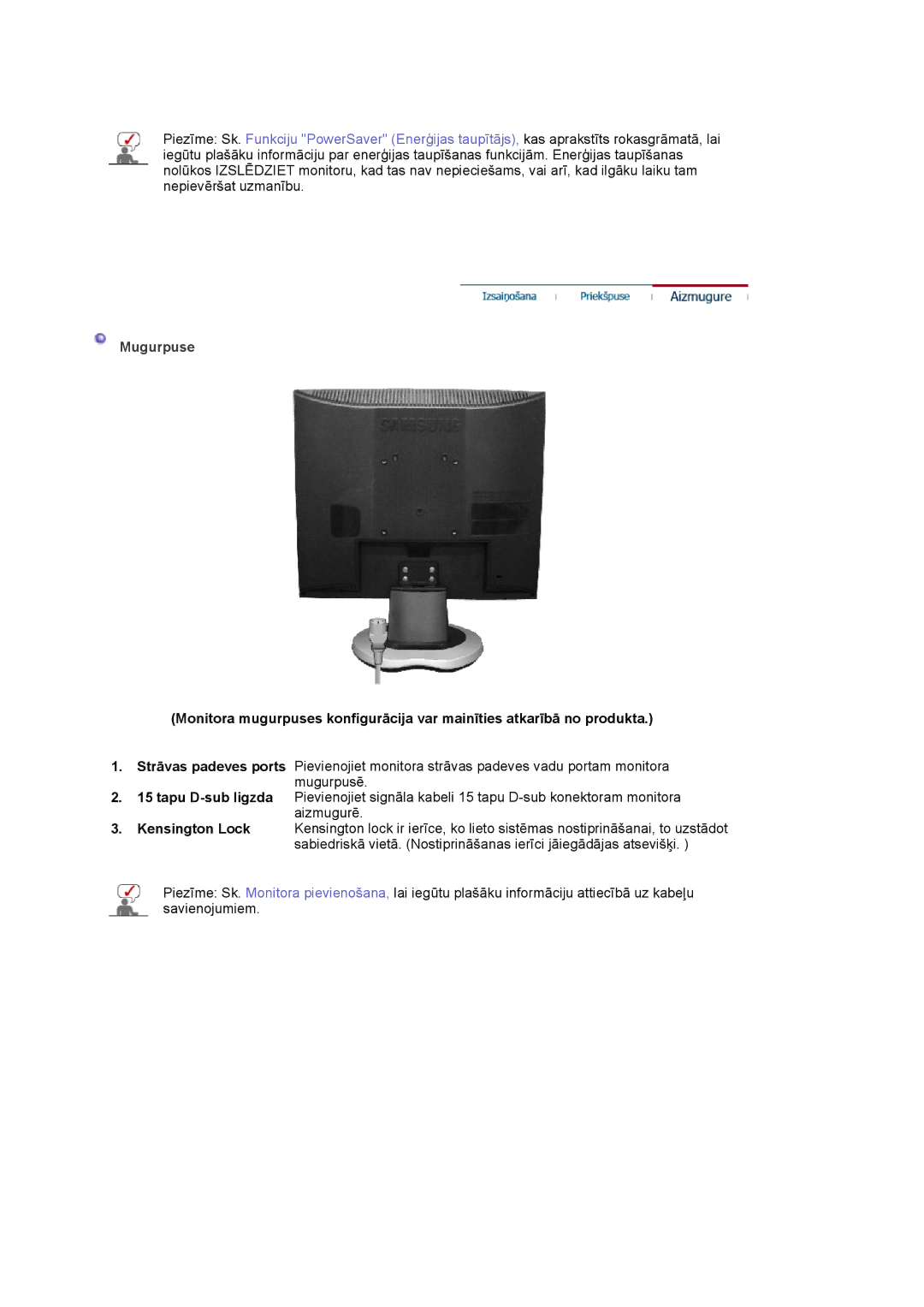 Samsung LS19MJQTSQ/EDC manual Mugurpuse 