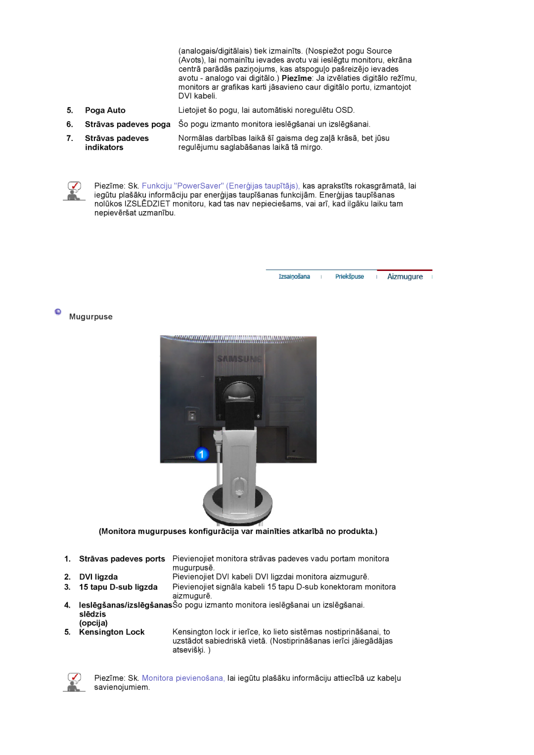 Samsung LS19MJQTSQ/EDC manual Poga Auto, Opcija 