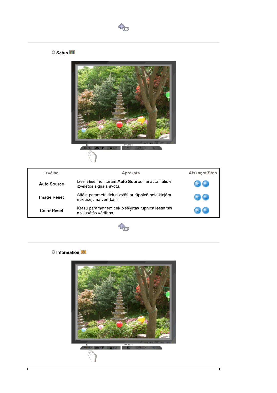 Samsung LS19MJQTSQ/EDC manual Setup, Auto Source Image Reset Color Reset 