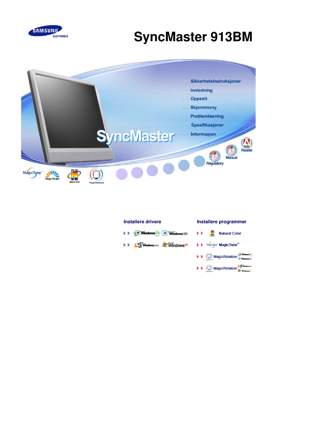 Samsung LS19MJSTSE/EDC manual SyncMaster 913BM 