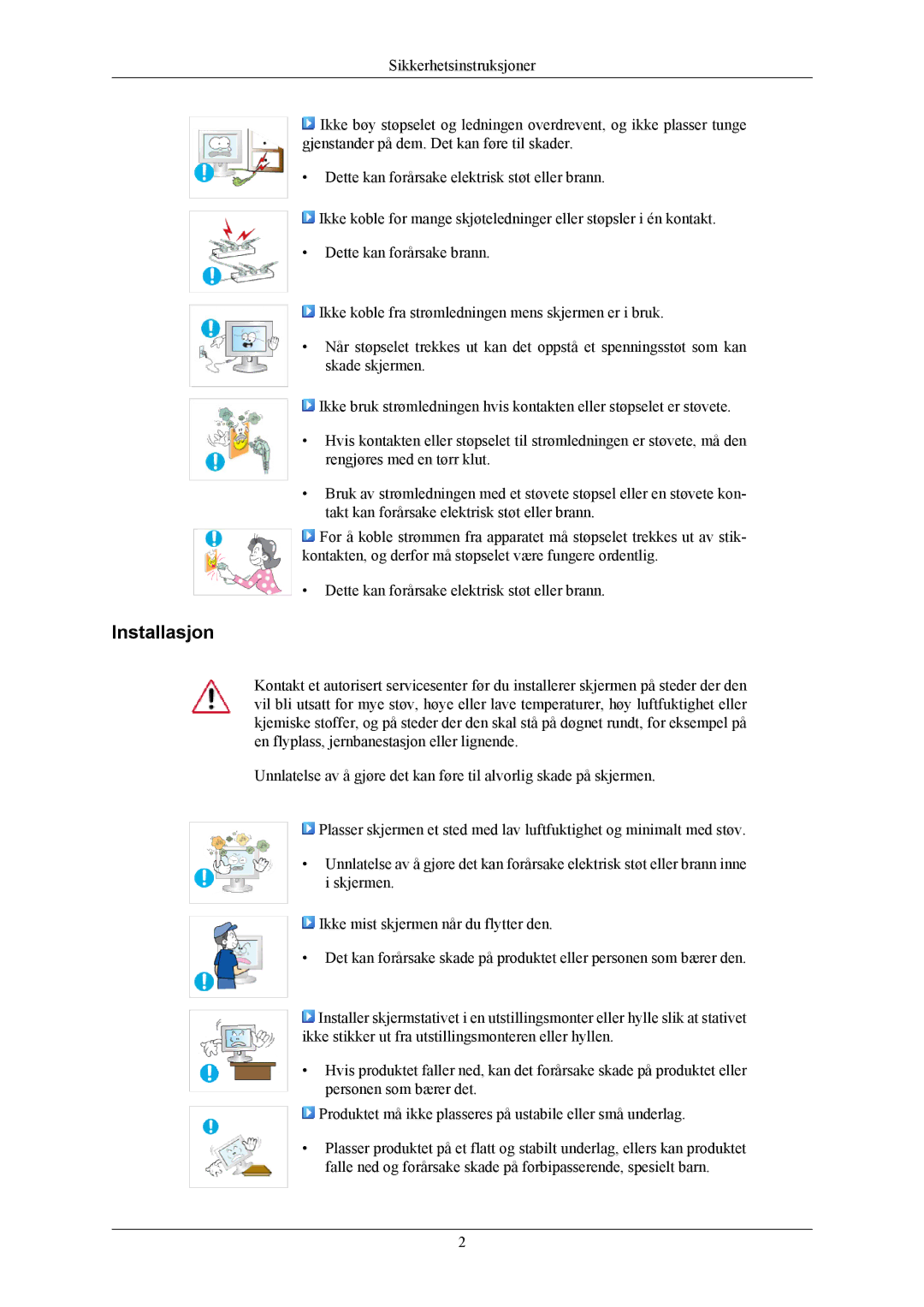 Samsung LS17MYAKBNA/EN, LS19MYAKSBA/EN, LS19MYAKBBA/EN, LS19MYAKBB/EDC, LS19MYAKBBAUEN, LS19MYAEBB/EDC manual Installasjon 