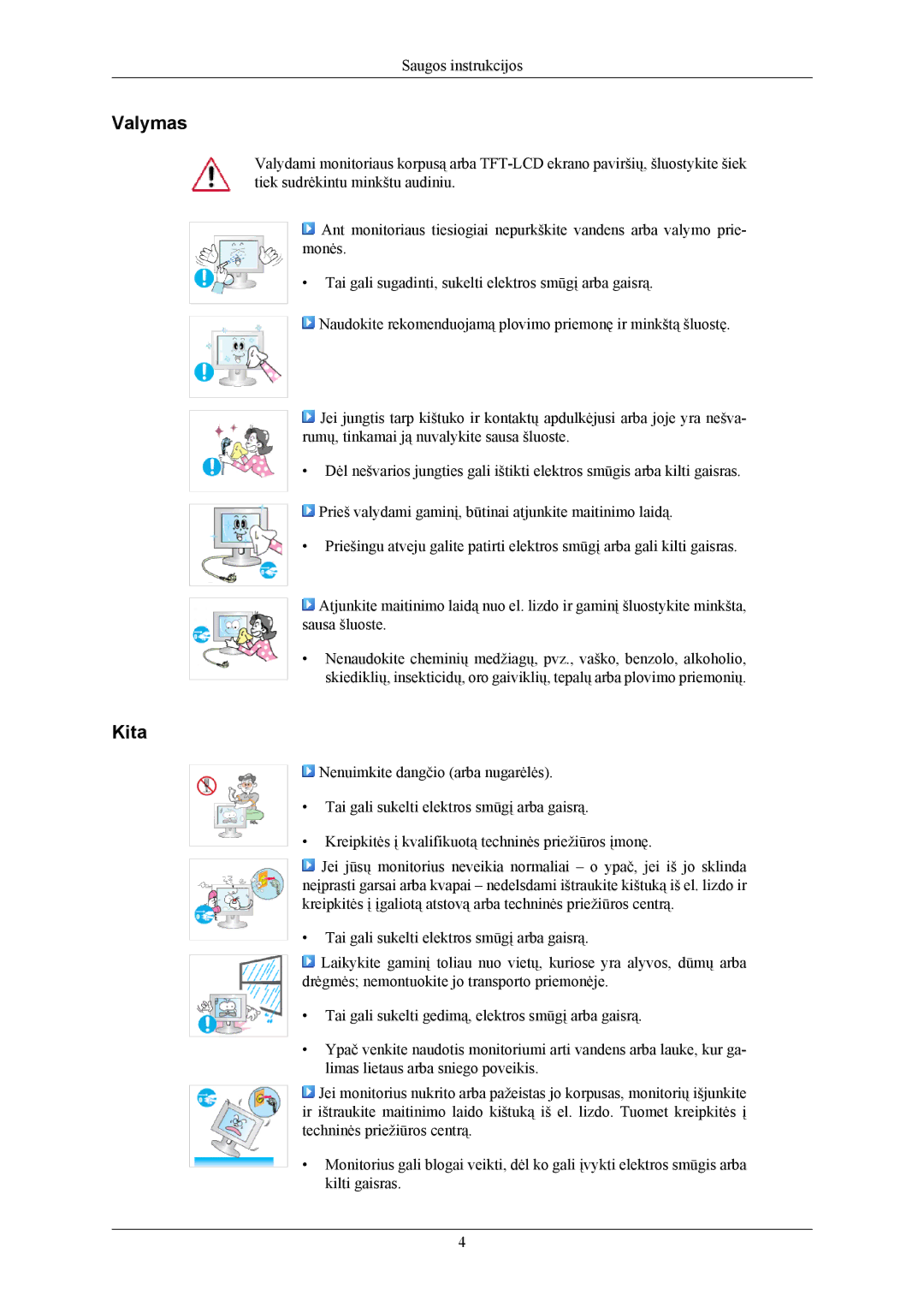 Samsung LS19MYKEBCA/EN, LS19MYKEBQ/EDC manual Valymas, Kita 