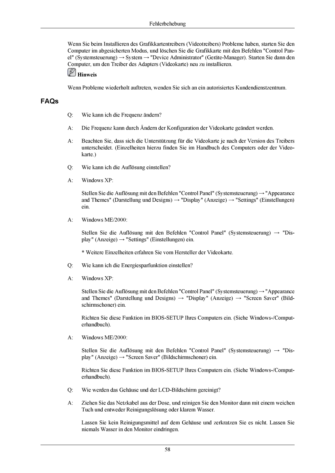 Samsung LS19MYKESQ/EDC, LS19MYKEBQ/EDC manual FAQs 