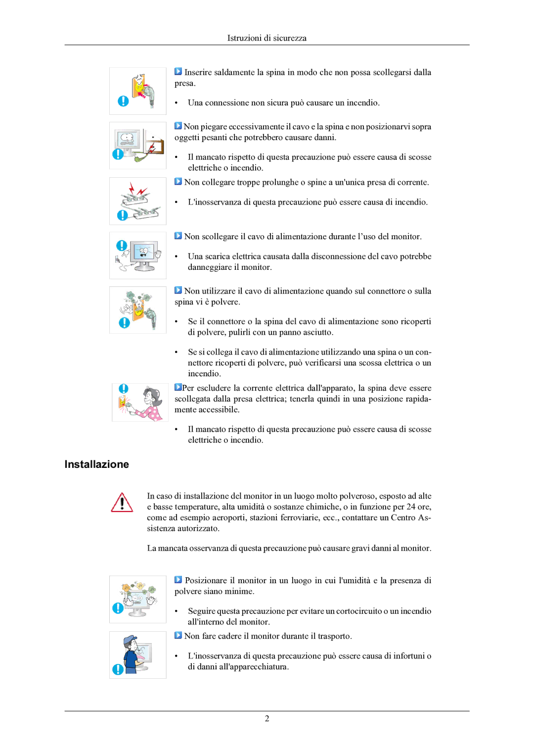 Samsung LS19MYKEBQ/EDC manual Installazione 