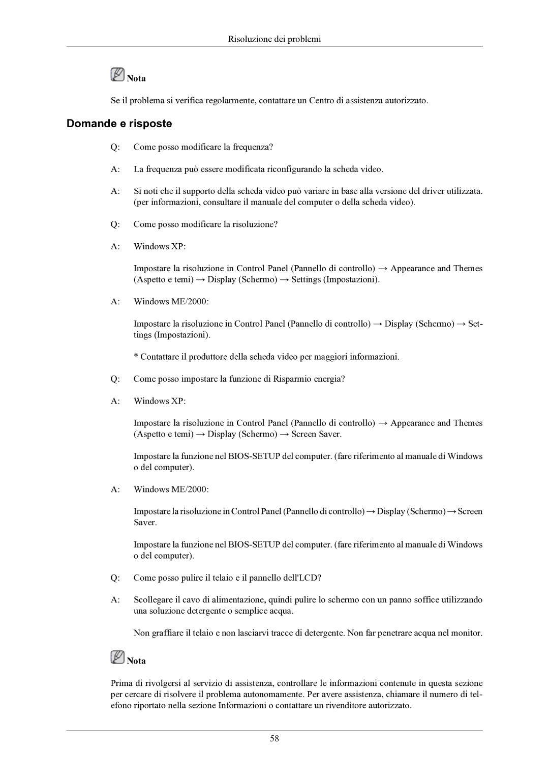 Samsung LS19MYKEBQ/EDC manual Domande e risposte 