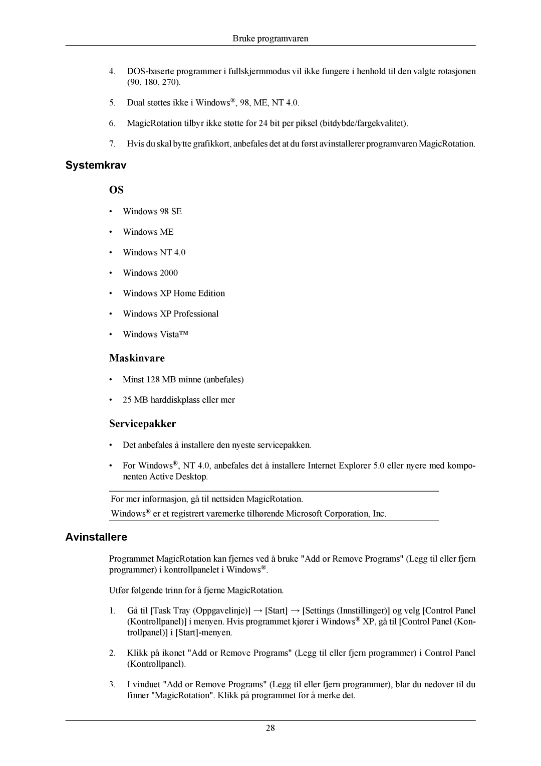 Samsung LS19MYKESCA/EN, LS19MYKESQ/EDC manual Servicepakker 