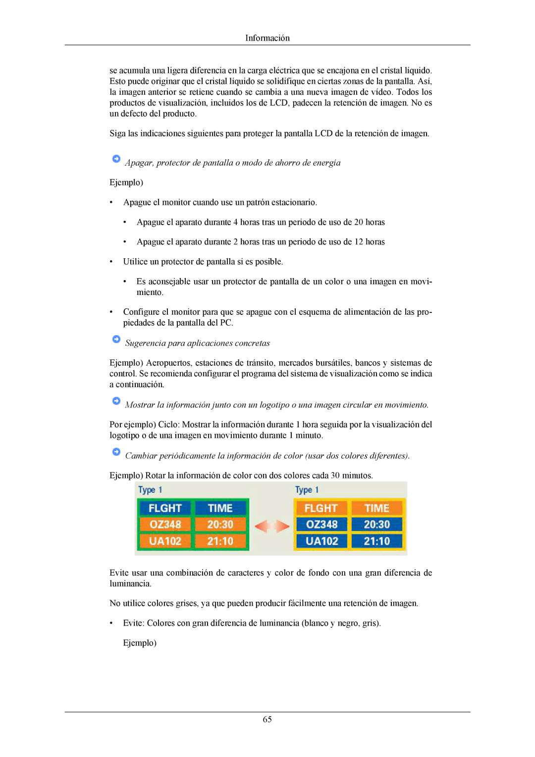 Samsung LS19MYNKB/EDC, LS19MYNKSB/EDC, LS19MYNKBBUEDC manual Apagar, protector de pantalla o modo de ahorro de energía 