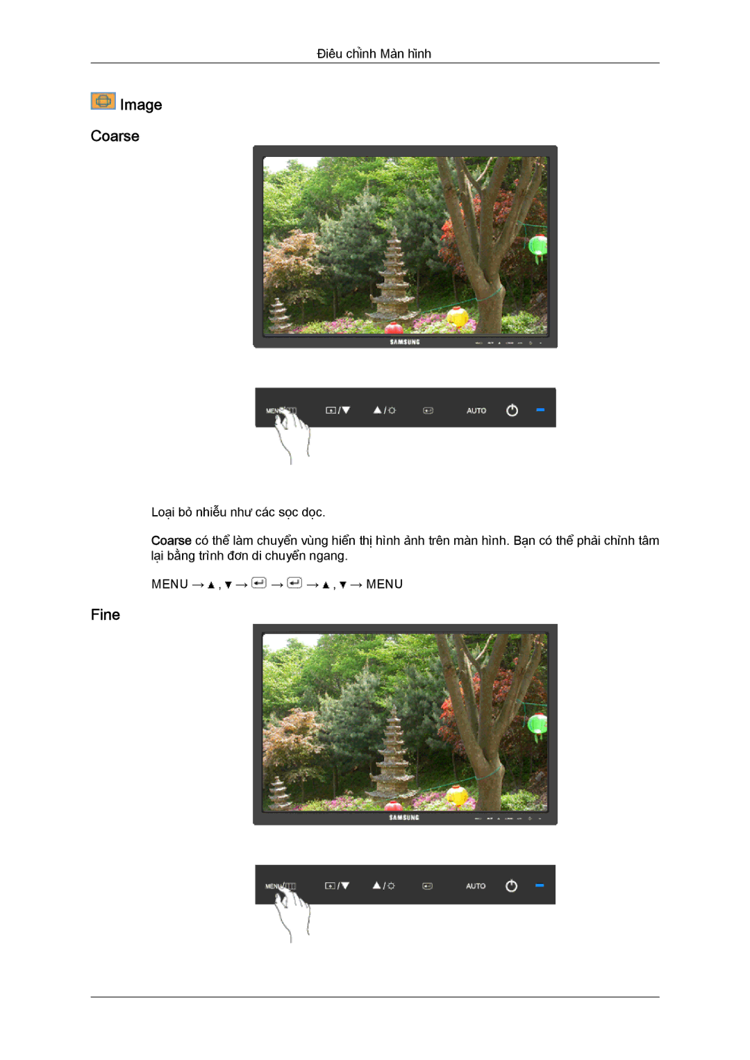 Samsung LS19MYYKFMXSV manual Image Coarse, Fine 