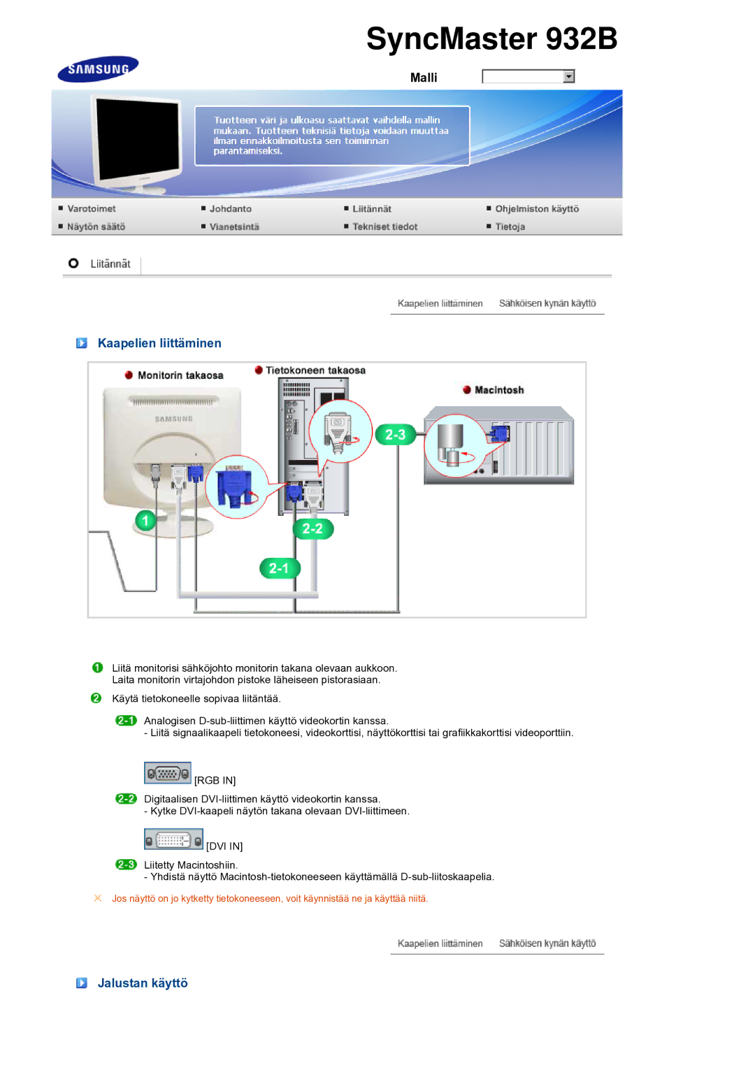 Samsung LS19PEBSWV/EDC, LS19PEBSBV/EDC manual SyncMaster 932B 