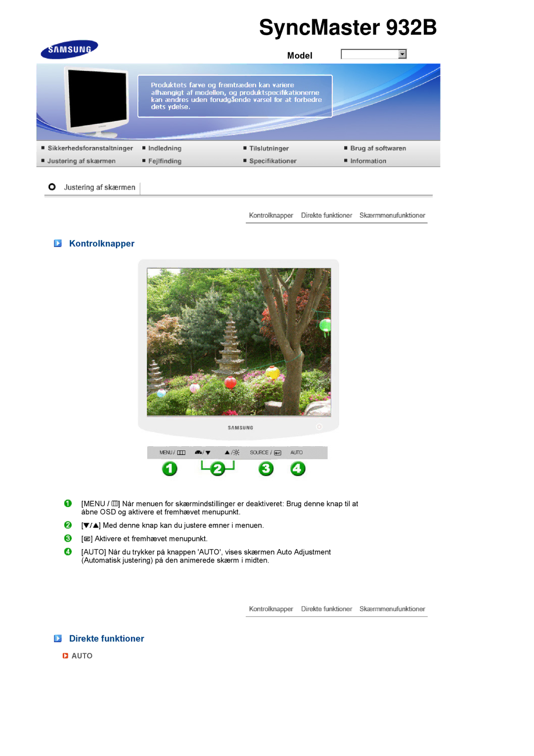 Samsung LS19PEBSWV/EDC, LS19PEBSBV/EDC manual SyncMaster 932B 