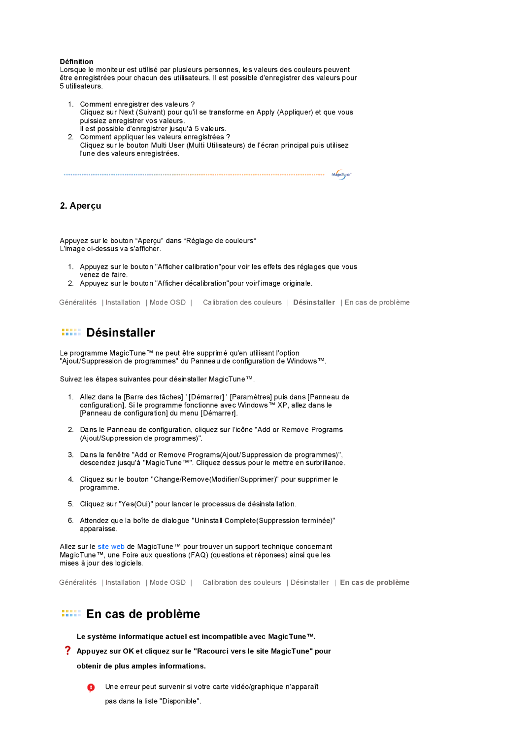 Samsung LS19PEDSFU/EDC, LS19PEDSFV/EDC manual Définition, Obtenir de plus amples informations 