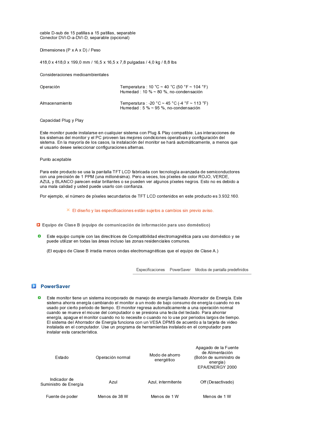 Samsung LS19PEDSFV/EDC manual PowerSaver, Epa/Energy 