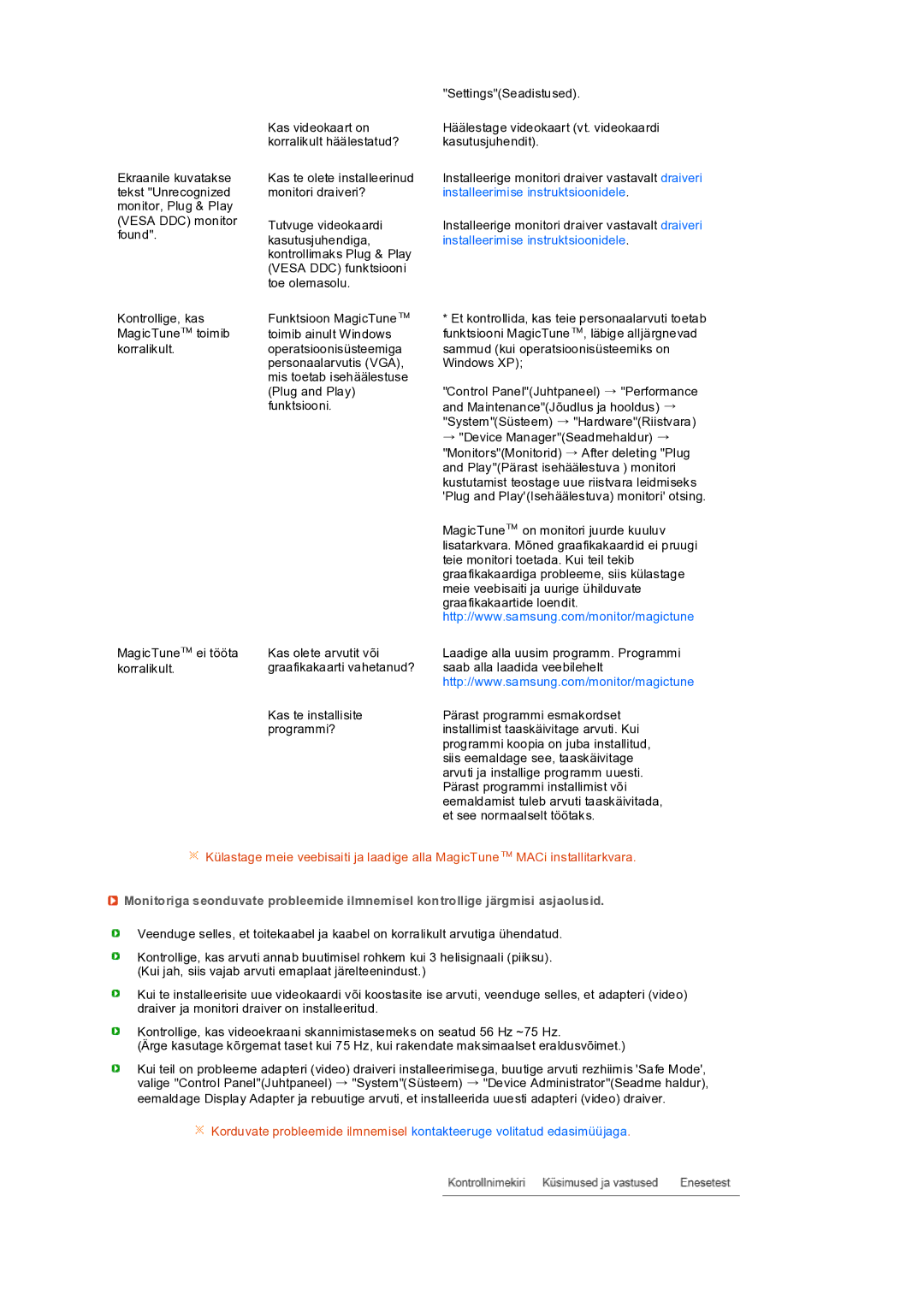 Samsung LS19PEDSFV/EDC manual Installeerimise instruktsioonidele 