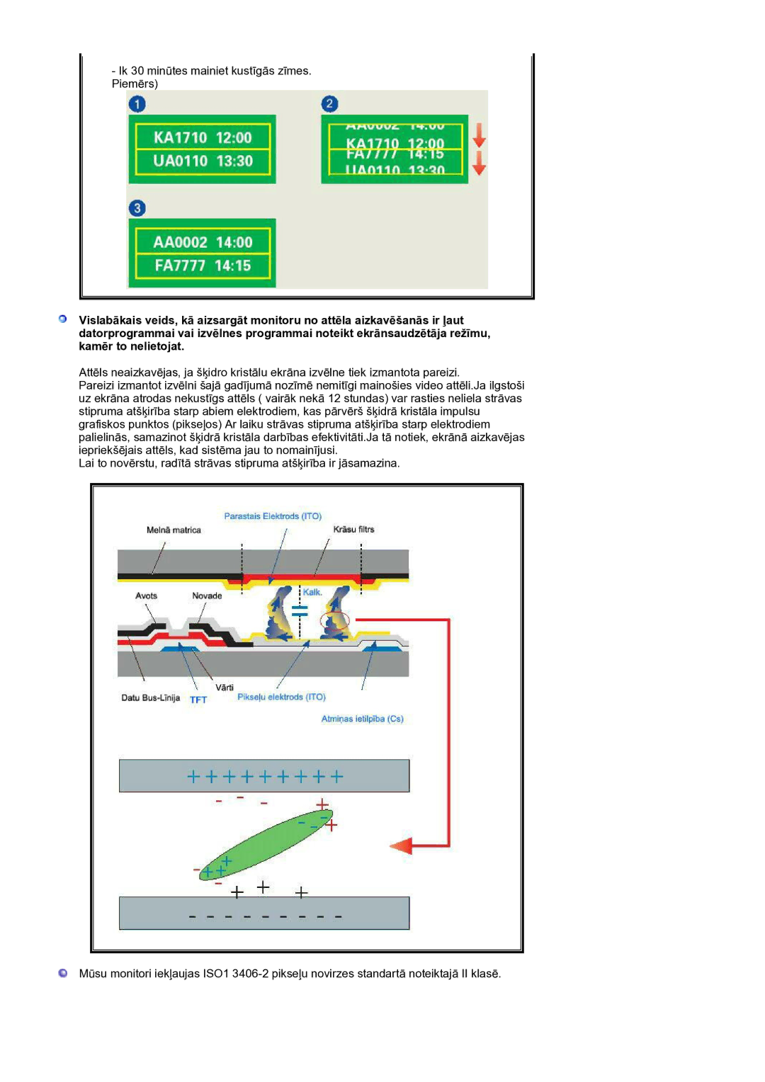 Samsung LS19PEDSFV/EDC manual Ik 30 minūtes mainiet kustīgās zīmes. Piemērs 