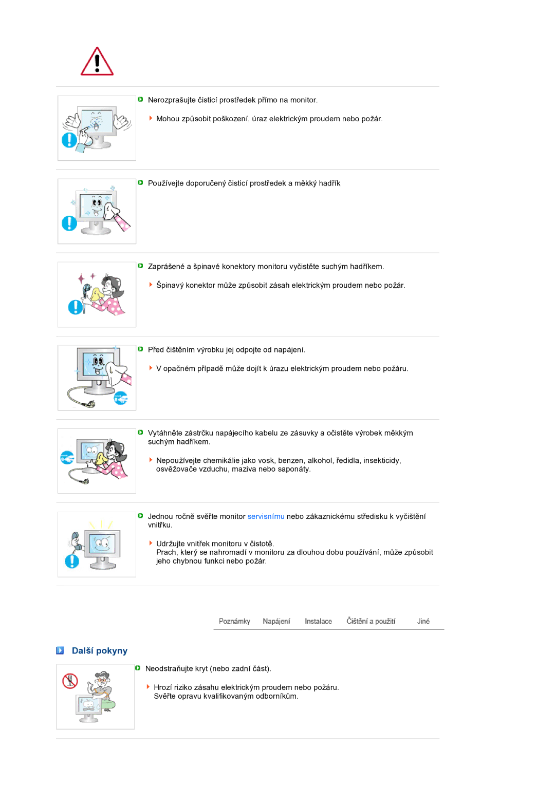 Samsung LS19PEJSFV/EDC manual Další pokyny 