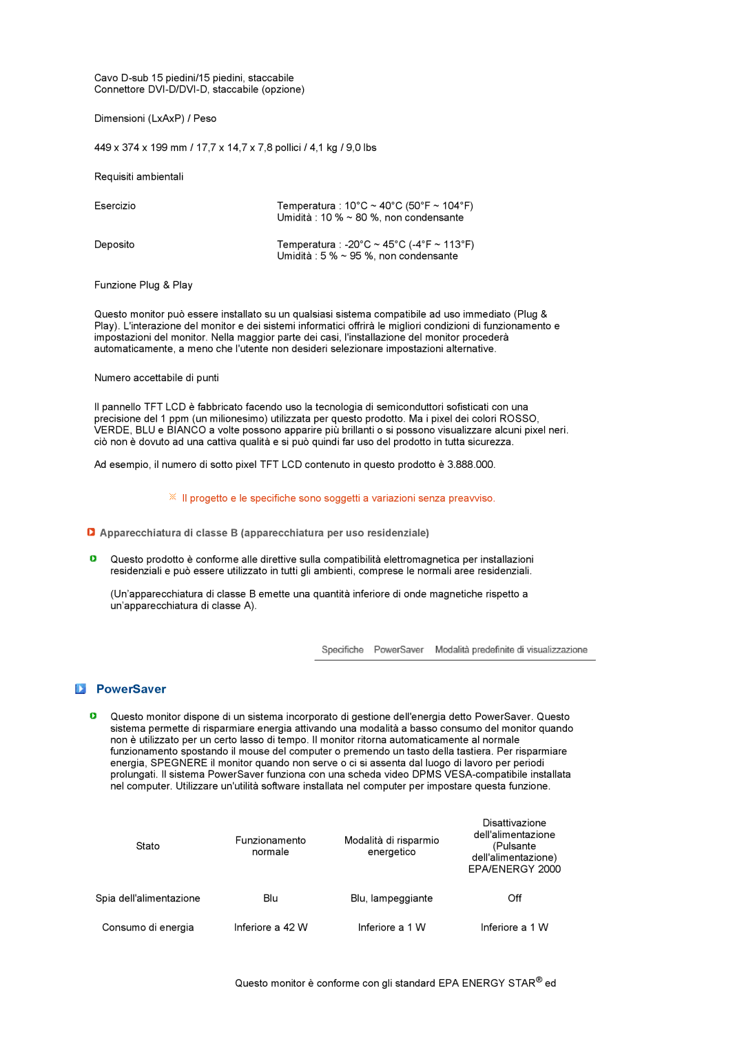 Samsung LS19PEWSFV/CLT manual PowerSaver, Epa/Energy 