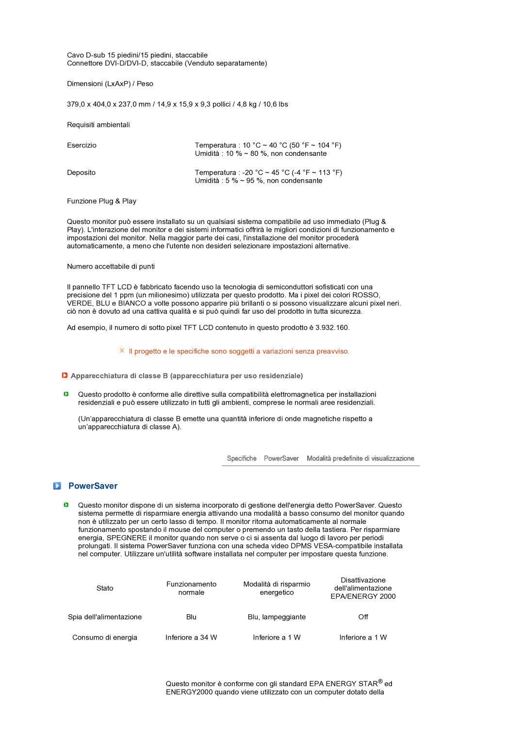 Samsung LS19PFDQDQ/EDC manual PowerSaver, Epa/Energy 